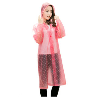 天堂 女式高弹PVC印花风雨衣GF-1粉色XL