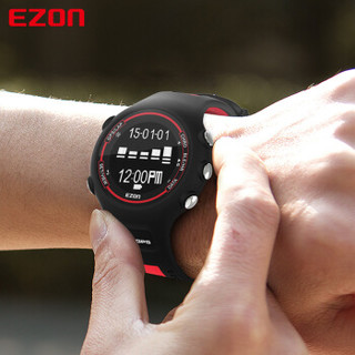 宜准（EZON）智能运动手表男飞利浦动态光心率表防水跑步电子表E1-HR 红色