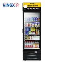 XINGX 星星 288升单门展示柜 便利店果蔬保鲜柜饮料柜 冷藏陈列柜商用立式冰柜LSC-288G