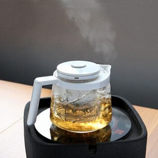 恒福 飘逸杯飘逸壶玻璃壶花茶壶专利设计杜绝茶渣 白色
