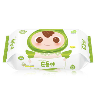 有券的上：soondoongi 顺顺儿 婴儿湿巾 绿色系列70抽