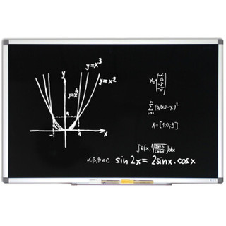B.B.NEW 比比牛 黑板挂式90*120cm 黑色白板 粉笔书写教学培训 天才BBND-B90120