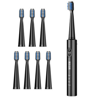 京东PLUS会员：神奇牙刷Q1电动牙刷(送8支刷头)USB快速充电 声波振动智能换区提醒 黑色