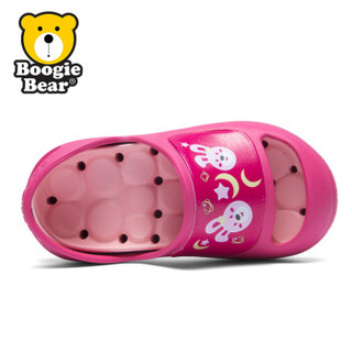 Boogie Bear2019新款中大童小孩小童儿童男童沙滩鞋女童凉鞋宝宝软底时尚 BB182S0104 粉色 28