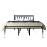 奈高公寓床铁艺床单双人现代简约铁架床宿舍家具黑色款1.8米款-NG1