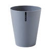 MR 妙然 素色简约圆形垃圾桶无盖加厚时尚纸篓厨房办公室垃圾桶 灰色