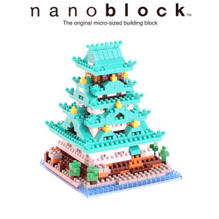日本nanoblockNB大阪城小颗粒拼插拼搭微型积木儿童玩具建筑系列 12岁+ 800703男孩女孩生日礼物