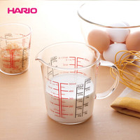 HARIO 日本进口耐热玻璃量杯家用牛奶果汁厨房烘焙刻度杯 500ML