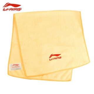 李宁（LI-NING） 羽毛球 运动毛巾 冷感毛巾 吸汗健身游泳跑步速干毛巾三条装黄色