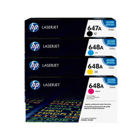 惠普 HP 647A/648A 原装硒鼓 (适用LaserJet CP4025/CP4525) CE260A 四色套装 (含1支黑色+3支彩色)