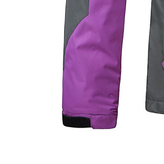 AEMAPE/美国苹果 冲锋衣男女情侣款可拆卸帽夹克男外套防风衣户外服装 AP5801 紫色（女） 3XL