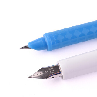 白雪(snowhite)直液式学生钢笔礼盒儿童可换墨囊女孩套装蓝色墨水5支钢笔1支可擦笔10支墨囊/盒 ZFP002