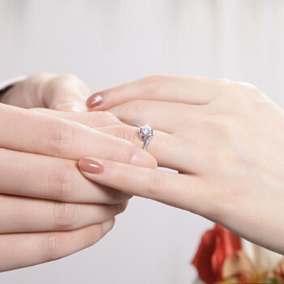 钻石小鸟 Zbird 18K金钻石戒指 13分求婚结婚女款 丝缠RDL43 12号