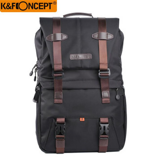 K&F CONCEPT 双肩摄影包 单反相机包背包潮男女 专业摄影包旅行用背包 黑色