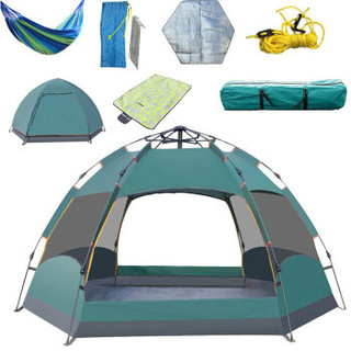 CREAJOY 创悦 全自动户外帐篷3-4人双层多用露营六角帐篷套装