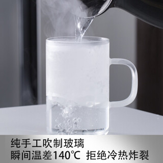 绿珠lvzhu 380ml玻璃茶杯 茶水分离学生男女士便携办公商务大容量耐热过滤花茶水杯子A1042