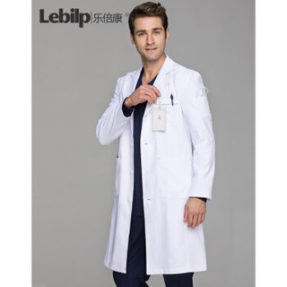 乐倍康（Lebilp）白大褂加厚防护服医生服实验服护士服工作服工装 男款长袖 4X