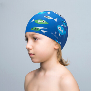 BALNEAIRE 范德安 YM005 儿童硅胶泳帽 男女童通用长发防水抗氯护耳训练时尚泳帽 粉色小鱼