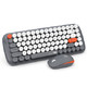 斗鱼（DOUYU.COM）DKS2000 无线键鼠套装 圆形朋克复古键盘鼠标套装 电脑台式笔记本 无线办公键盘鼠标 灰色