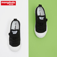 巴拉巴拉旗下梦多多mongdodo童装儿童休闲胶鞋2019新款中大童休闲鞋7D039411007黑色调34