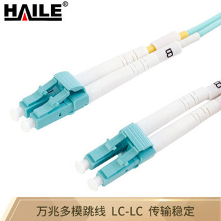 海乐（Haile）万兆多模光纤跳线LC-LC OM4低烟无卤双芯尾纤网线20米 HJ-2LC-LC-MTA20