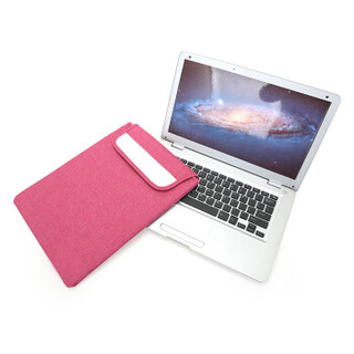 云动力 电脑包14.1英寸苹果联想戴尔华硕通用笔记本内胆包保护套T-200 粉色