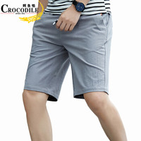 鳄鱼恤（CROCODILE）短裤 男士休闲青年五分直筒沙滩裤 K1871 灰色 4XL