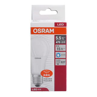 欧司朗(OSRAM)LED灯泡球泡 节能光源 大球泡5.5W E27大螺口 6500K 日光色 白光