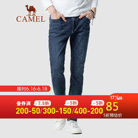 骆驼（CAMEL）男装 2019秋季新款男士牛仔裤青年直筒休闲长裤子男 D9X269384 深蓝 30