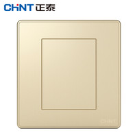 正泰（CHNT）NEW2 W95102 香槟色开关插座面板 家用空白面板暗装（4只装）