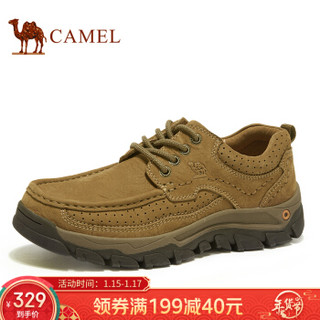 骆驼（CAMEL） 男鞋 牛皮百搭时尚休闲工装鞋子 A932307050 古铜 44