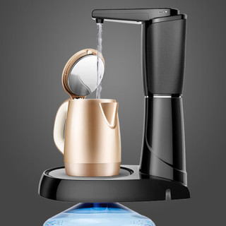美之扣 台式桶装水抽水器饮水机 充电家用电动纯净水桶压水器自动上水器 桶桌两用黑色
