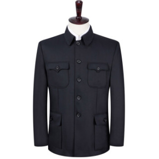 北极绒(bejirong)中山装套装男 2019新款时尚四季老人中山装爷爷中山