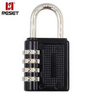 RESET（锐赛特）RST-991 4位密码锁 箱包锁 旅行拉杆箱密码锁健身房 背包 门锁抽屉挂锁 黑色