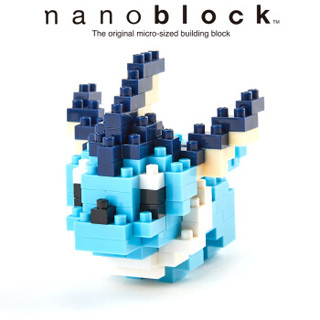 日本nanoblock水伊布精灵宝可梦小颗粒拼插拼搭微型积木儿童玩具 12岁+ 800586 男孩女孩生日礼物