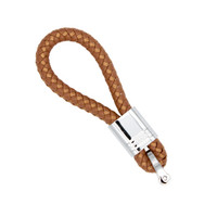 易博士 EBOSS汽车钥匙扣钥匙挂件钥匙链手工钥匙绳 男女钥匙扣礼品 浅棕色