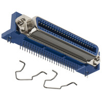 RS Pro欧时 Centronics 系列 50路 直角 2.16mm节距 通孔 印刷电路板插座, 焊接端接