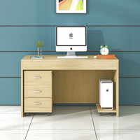 中伟 ZHONGWEI 办公桌电脑桌员工桌职员位板式现代简约写字台书桌1400*600*750原木色