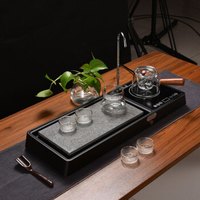 琳朗高硼硅玻璃茶具  ，四杯一壶一公道杯