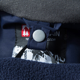 埃尔蒙特 ALPINT MOUNTAIN 冲锋衣 男款三合一户外服装防风衣保暖衣防寒两件套 640-624 藏青 XL
