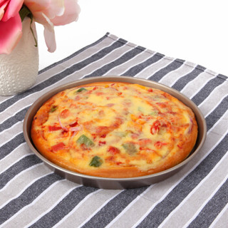 CHEFMADE 学厨 9寸披萨盘 烤盘模具 金色圆形家用pizza盘 直径22.9cm*高2.4cm 不粘涂层 烤箱烘焙模具 WK9047