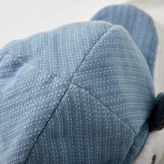 威尔贝鲁(WELLBER)婴儿帽子宝宝保暖帽外出雷锋帽蓝色款52cm