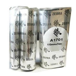 斑马（ZEBRA）A1701BK (蜡基碳带) 110mm*74m(小管芯)(5卷包装)