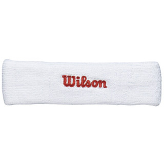 威尔胜 Wilson 专业网球配件 网球头带 吸汗带运动发带 WILSON HEADBAND 白色 WR5600110