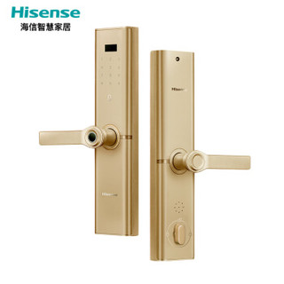 海信（Hisense）智能门锁指纹锁家用电子锁密码锁C级锁芯APP遥控带门铃E5C玫瑰金