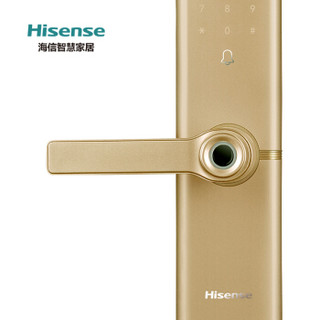 海信（Hisense）智能门锁指纹锁家用电子锁密码锁C级锁芯APP遥控带门铃E5C玫瑰金