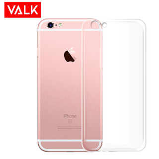 VALK 苹果6手机壳iPhone6保护套全透明轻薄防摔硅胶软边全包软壳男女通用 透明