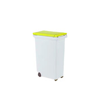 CHS 家庭分类垃圾桶 大厨余垃圾 方形带盖 按压式 厨房上海 干湿分离 绿色小号 5L 垃圾桶