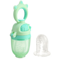 好伊贝 婴儿牙胶咬咬乐食物果蔬咬咬袋水果辅食器 宝宝牙咬胶绿色