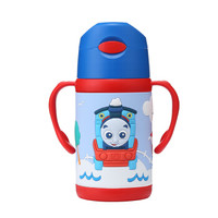 托马斯和朋友(Thomas&Friends)儿童保温杯不锈钢双柄吸管杯保温水杯水壶300ml（托马斯-红柄）6302